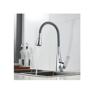 Смеситель для кухни с гибким изливом Raffine F313-9, хром