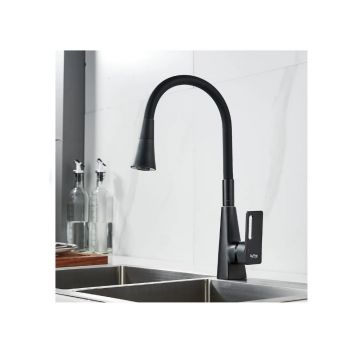 Смеситель для кухни с гибким изливом Raffine (Раффин) F313H-3, черный