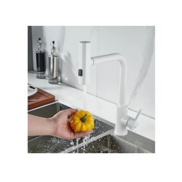 Смеситель для кухни с мультифункциональным изливом Raffine F203C, белый