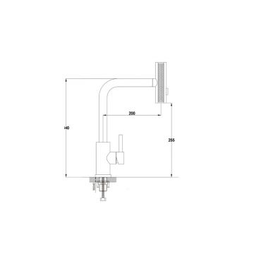 Смеситель для кухни с мультифункциональным изливом Raffine (Раффин) F203G, золотой сатин