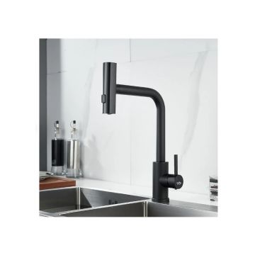 Смеситель для кухни с мультифункциональным изливом Raffine (Раффин) F203H, черный