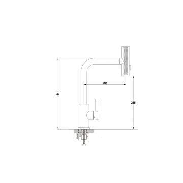 Смеситель для кухни с мультифункциональным изливом Raffine (Раффин) F203H, черный