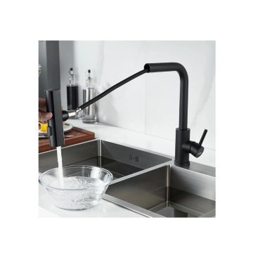 Смеситель для кухни с мультифункциональным изливом Raffine (Раффин) F203H, черный