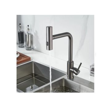 Смеситель для кухни с мультифункциональным изливом Raffine (Раффин) F203T, оружейная сталь