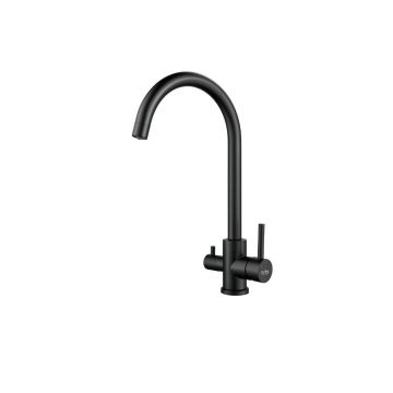 Смеситель для кухни с подключением фильтра воды Raffine (Раффин) F108H, черный