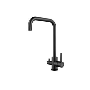 Смеситель для кухни с подключением фильтра воды Raffine (Раффин) F118H, черный