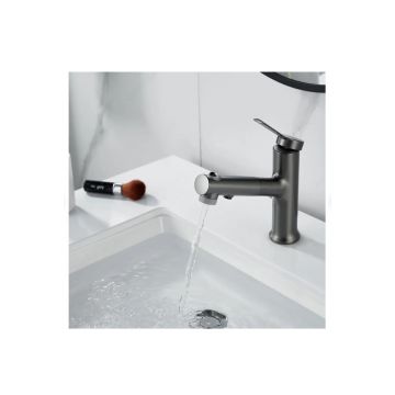 Смеситель для раковины многофункциональный Raffine (Раффин) F281T, оружейная сталь