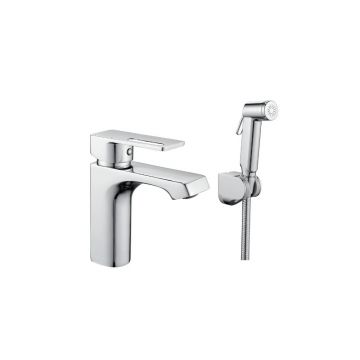 Смеситель для раковины с гигиеническим душем Raffine (Раффин) F171, хром