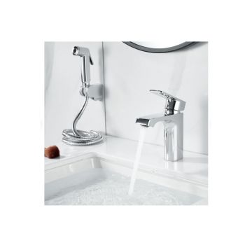 Смеситель для раковины с гигиеническим душем Raffine (Раффин) F171, хром