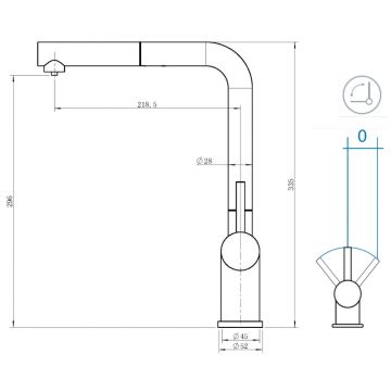 Смеситель для кухни Grandex Aqua Handy-P 9020963, графит