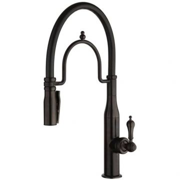 Смеситель для кухни Paini (Паини) Botticelli гибкий излив 64PZ557BKM черный