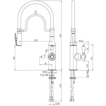 Смеситель для кухни Paini (Паини) Botticelli гибкий излив 64PZ557BKM черный