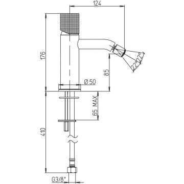 Смеситель для биде Paini (Паини) Cox Grip 7GPZ304 Черный матовый