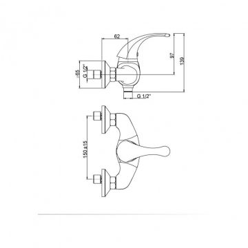 Смеситель для душа Paini Fiori F2CR511LMKM хром