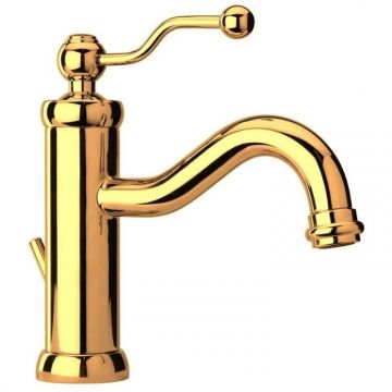 Смеситель для раковины Paini (Паини) Duomo с донным клапаном 88OP211 золото