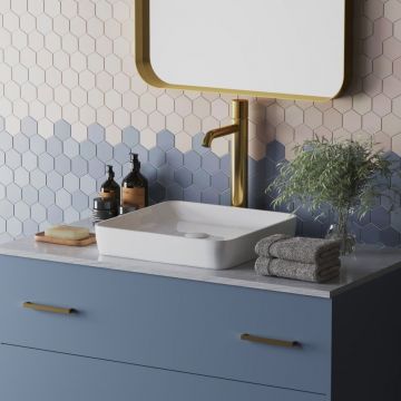 Смеситель для раковины Paini (Паини) Cox Grip высокий 7GPJ205OLL брашированное золото