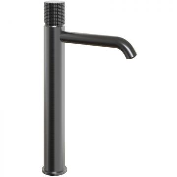 Смеситель для раковины Paini (Паини) Cox Grip высокий 7GPZ205OLL черный брашированный