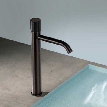 Смеситель для раковины Paini (Паини) Cox Grip высокий 7GPZ205OLL черный брашированный