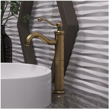 Смеситель для раковины Paini (Паини) Duomo без донного клапана, высокий 88F3205LL старая бронза
