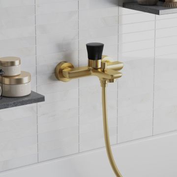 Смеситель для ванны Paini (Паини) Domus (Домус) без аксессуаров 18PJ111PZ брашированное золото