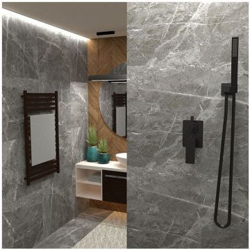 Смеситель для ванны Paini (Паини) Grazia встраиваемый 21PZ6911 черный брашированный