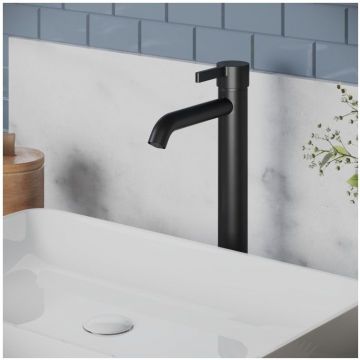 Смеситель для раковины Paini (Паини) Brera без донного клапана, высокий 74PZ205OLL черный брашированный