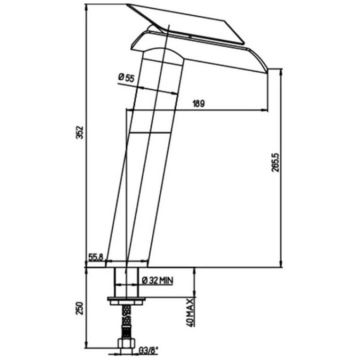 Смеситель для раковины Paini (Паини) Morgana без донного клапана высокий, излив темное дерево 73CR205LZLL хром