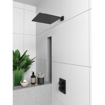 Смеситель для душа Paini (Паини) Dax встраиваемый с термостатом 84PZ690TH черный брашированный