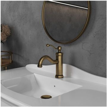 Смеситель для раковины Paini (Паини) Duomo без донного клапана 88F3205 старая бронза