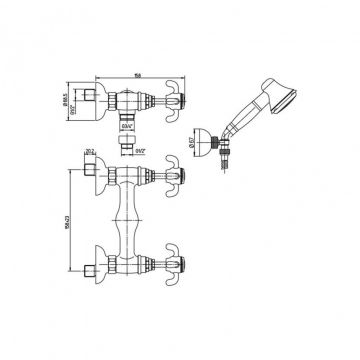 Смеситель для душа Paini (Паини) Ornellaia с аксессуаром 87CR509 хром