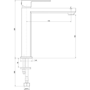 Смеситель для раковины Paini (Паини) Grazia без донного клапана 21CR205M хром