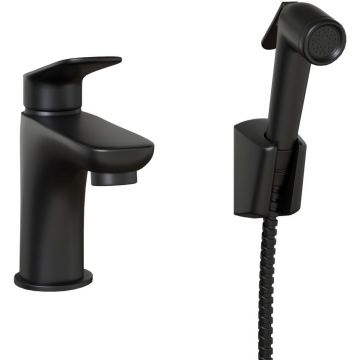 Смеситель для раковины Paini (Паини) Laguna с гигиеническим душем LACR205/574 черный