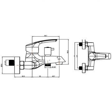 Смеситель для ванны Paini (Паини) Atomix без аксессуаров D1CR111ZKM хром