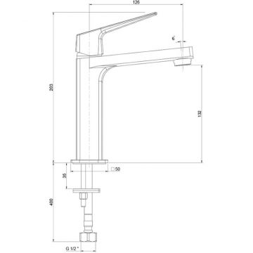 Смеситель для раковины Paini (Паини) Bari без донного клапана RTYO205 черный