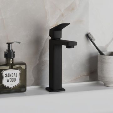 Смеситель для раковины Paini (Паини) Bari без донного клапана RTYO205 черный