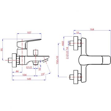 Смеситель для ванны Paini (Паини) Viva Style без аксессуара P4YO111 черный