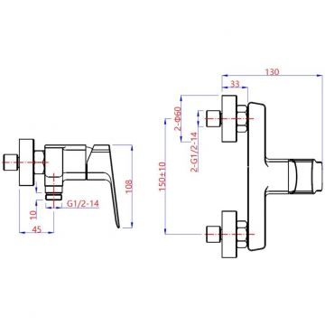 Смеситель для душа Paini (Паини) Viva Style без аксессуара P4CR511 хром