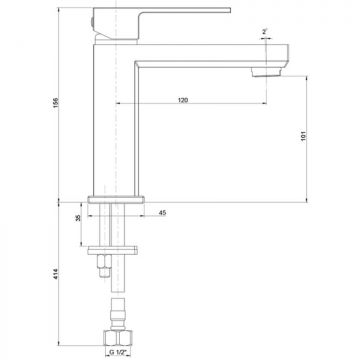 Смеситель для раковины Paini Grazia 21PZ205S черный
