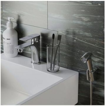 Смеситель для раковины Paini (Паини) Garda с гигиеническим душем 76CR205/574 хром