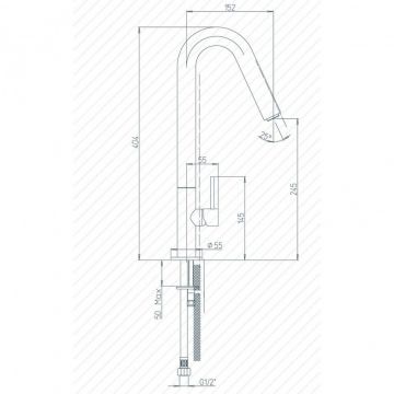 Смеситель для кухни Paini Cox 78CR572USLMKM хром