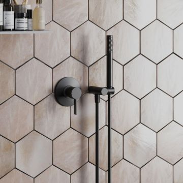 Смеситель для душа Paini (Паини) Brera встраиваемый 74PZ690 черный брашированный