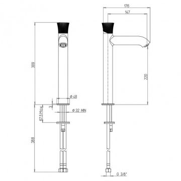 Смеситель для раковины Paini (Паини) Domus (Домус) без донного клапана 18CR205PZLL хром