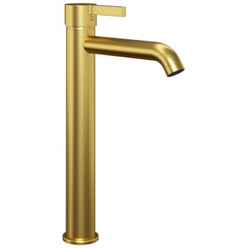 Смеситель для раковины Paini (Паини) Brera без донного клапана 74PJ205OLL брашированное золото