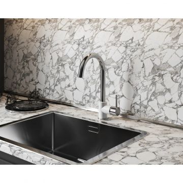 Смеситель для кухни Paini Cox 78CR5722LLMKM белый,хром