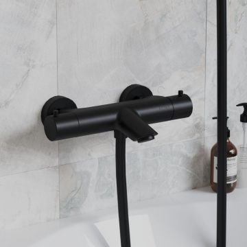 Смеситель для ванны Paini (Паини) Cox с термостатом 78PZ111TH черный брашированный