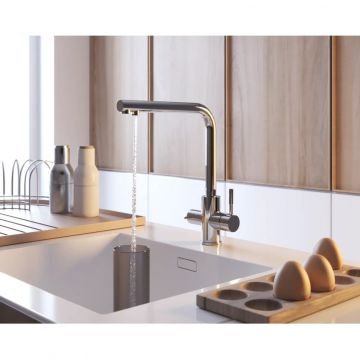 Смеситель для кухни Paini (Паини) Norda с подводом для фильтра NRPW6433VEB90 никель