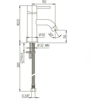 Смеситель для раковины Paini (Паини) Cox без донного клапана 78CR205 хром