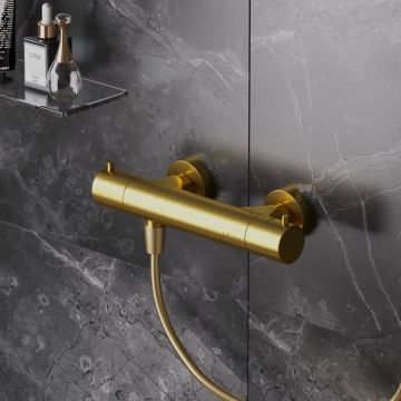 Смеситель для душа Paini (Паини) COX без аксессуара, с термостатом 78PJ511TH брашированное золото