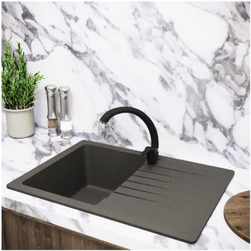 Смеситель для кухни Paini (Паини) Fortis 422F570/599TEJ/FFKM Черный матовый