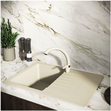 Смеситель для кухни Paini (Паини) Fortis 42CA570/599TEJ/FFKM Бежевый матовый